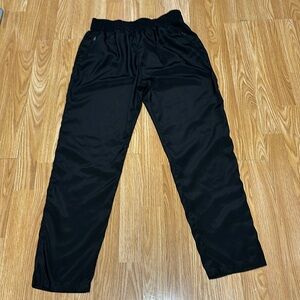 Love Tree Size Large 100% Black Polyester Elastic Waist Pull-on Pants